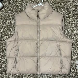 Pink puffer vest